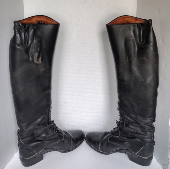 Ariat Equestrian Riding Boots 9.5 Tall Height Full Calf Black ATS Equipped Boots - Picture 11 of 17